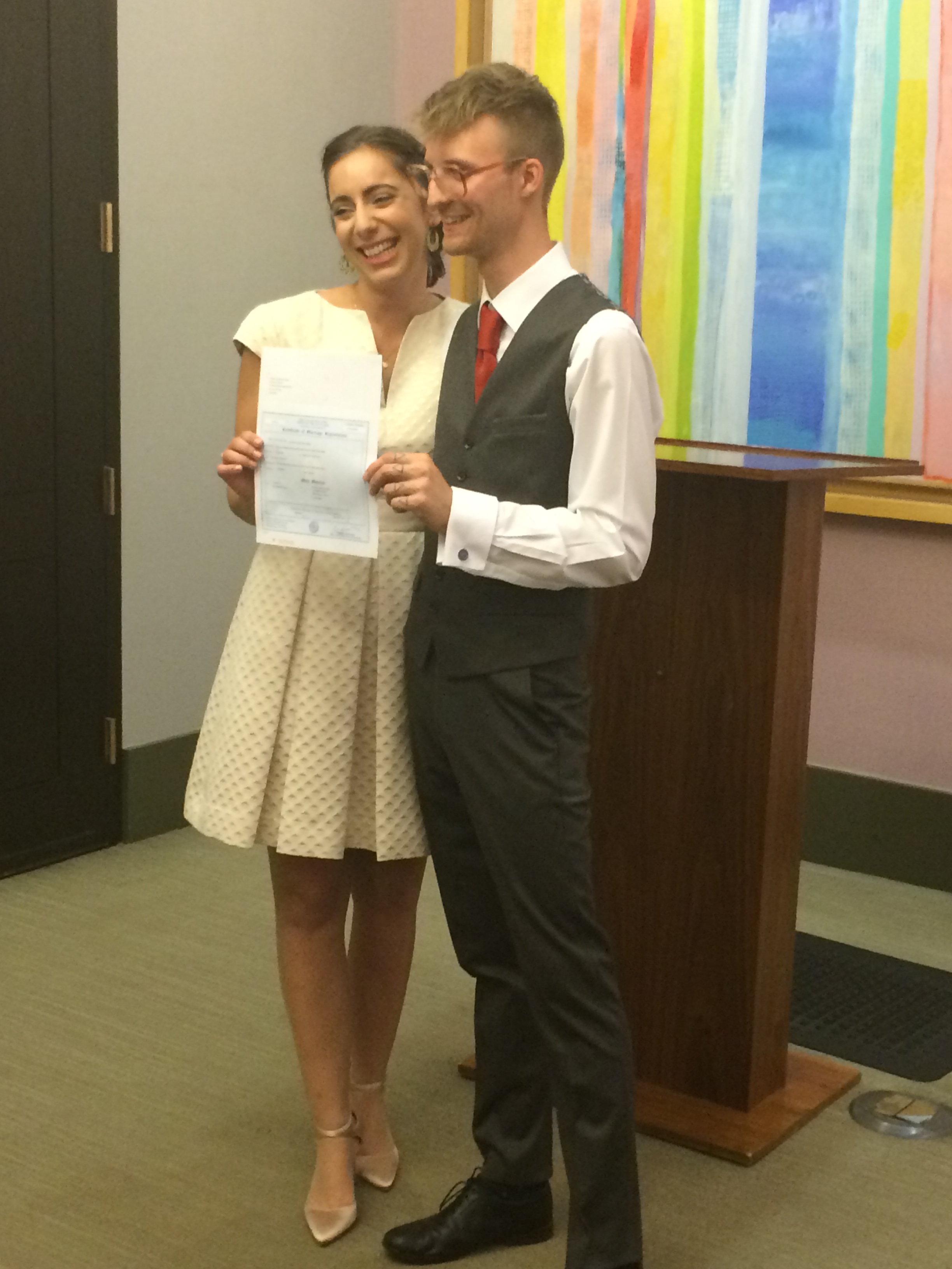 It became official on November 5, 2015!  Congratulations Natascha and Frank!